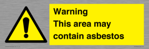 Warning This area may contain asbestos